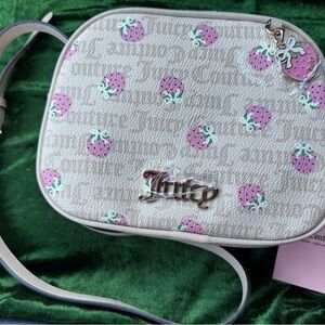 Juicy Couture Beige and Pink Crossbody Bag